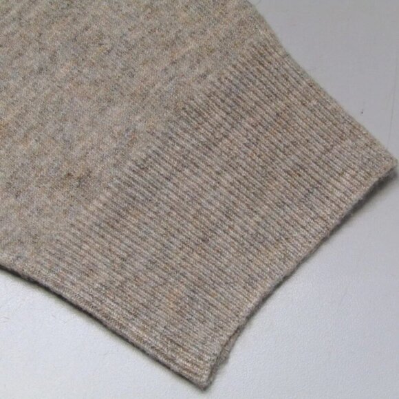 NEW FOUND Sweater Light Brown Hay Collared Knit Henley Raglan Sleeves Size L - Picture 8 of 9